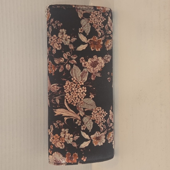 Floral Velvet Convertible Clutch Shoulder Evening Formal Black - Picture 4 of 5